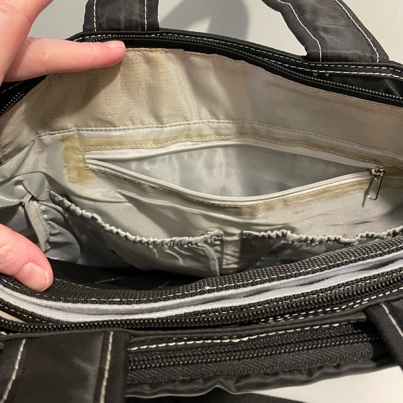 Lug Brand Black Quilted Laptop Bag & Laptop Sleeve Set Travel Crossbody Bag - Picture 4 of 7